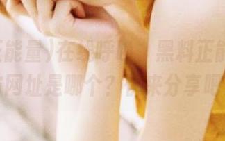 在线呼唤，黑料正能量的官方网址是哪个？快来分享吧！